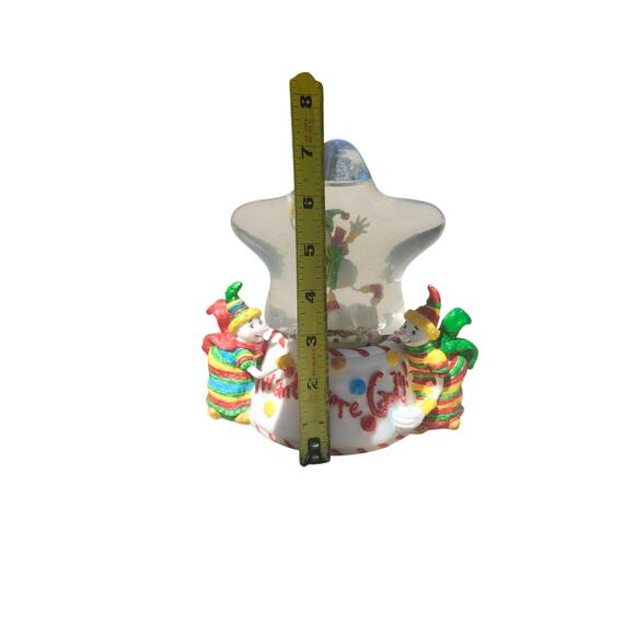 Silvestri Christmas Star Musical Snow Globe Snowman Figures Holiday Decor Gift - Picture 2 of 8